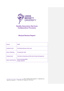 Mutual Review Report - Leeds Beckett University