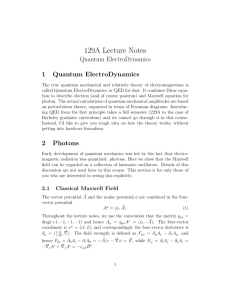 129A Lecture Notes