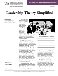 Leadership Theory Simplified - FSPSD200