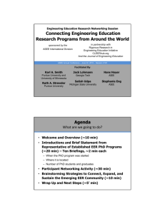 Connecting Engineering Education Research Programs from