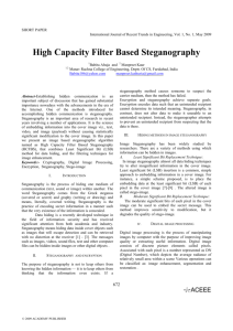High Capacity Filter Based Steganography