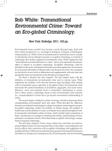 Rob White: Transnational Environmental Crime: Toward an Eco