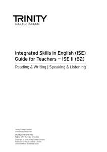 Guide for Teachers — ISE II
