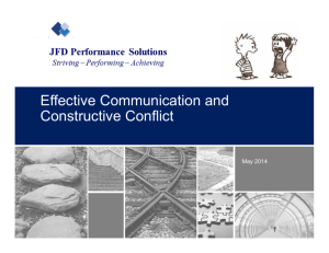 Effective Communication and Constructive Conflict
