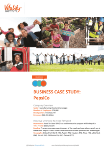 BUSINESS CASE STUDY: PepsiCo
