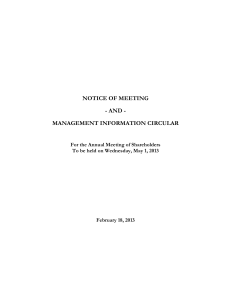 notice of meeting - and - management information