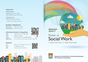 Programme Leaflet - Department of Social Work and Social