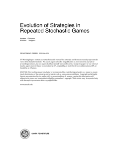 Evolution of strategies in repeated stochastic games with full