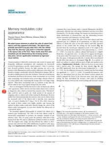 Memory modulates color appearance