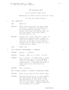 “The Speckled Band” script