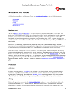 Probation And Parole - CJ