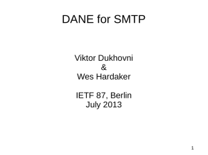 DANE for SMTP