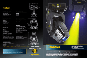 SolaSpot Brochure - High End Systems