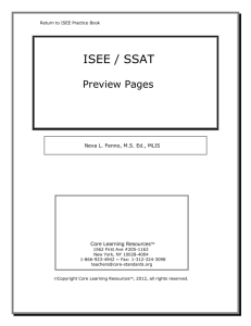 ISEE / SSAT - Core