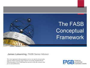 The FASB Conceptual Framework