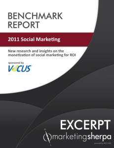 2011 Social Marketing Benchmark Report