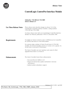 1756-6.5.3-RN2, ControlLogix ControlNet Interface Module