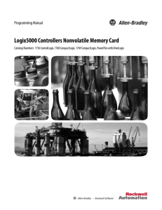 Logix5000 Controllers Nonvolatile Memory Card