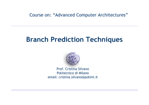 Branch Prediction Techniques - Home page docenti