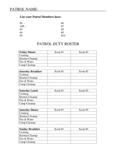 patrol name: patrol duty roster