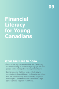 Financial Literacy for Young Canadians