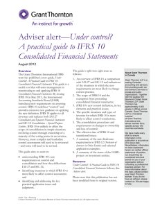 Adviser alert—Under control? A practical guide to