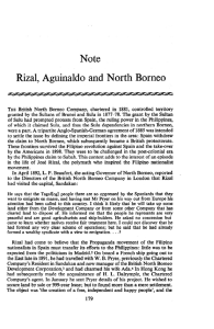 Note Rizal, Aguinaldo and North Borneo