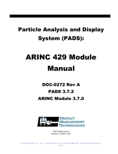 Arinc PADS Manual - Home Page | Droplet Measurement