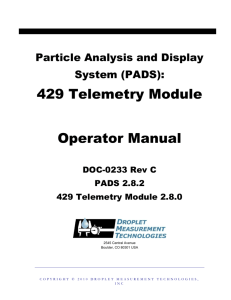 429 Telemetry PADS Manual