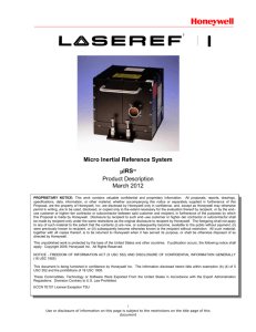 Laseref VI Micro Inertial Reference System