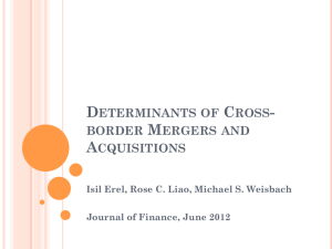 determinants of cross- border mergers and acquisitions