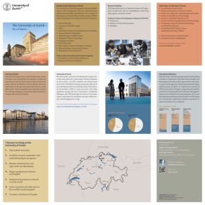 The University of Zurich at a glance