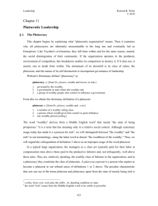 Plutocratic Leadership - Microelectronics Research and