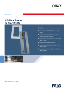 HF Blade Reader ID ISC.PRH200