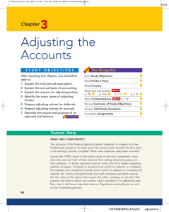 Adjusting the Accounts