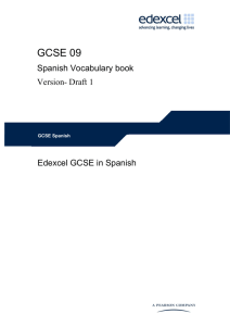 Edexcel GCSE 2009 Spanish Vocabulary Book