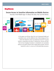 Secure Access to Sensitive Information on Mobile