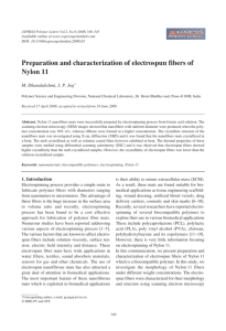 Preparation and characterization of electrospun fibers of Nylon 11