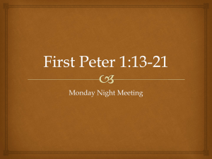 First Peter 1:13-21