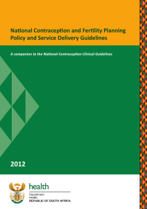 National Contraception and Fertility Planning Policy and Service