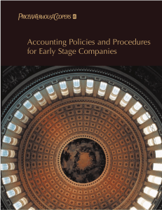 Accounting Policies and Procedures for Early