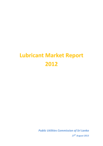 Lubricant Market Report 2012