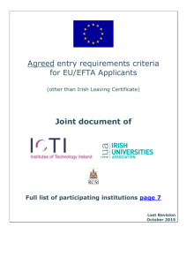 Guideline entry requirements for EU/EFTA applicants