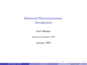 Advanced Macroeconomics: Introduction