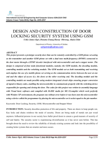 design and construction of door locking security system using gsm