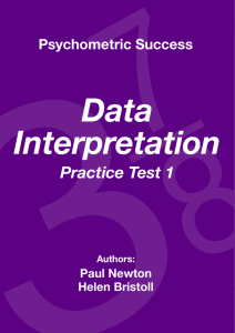 Data Interpretation Practice Test 1