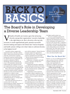 The Board's Role in Developing a Diverse Leadership