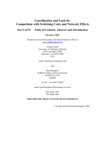 Coordination and Lock-In: Competition with Switching Costs and