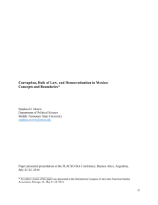 Corruption, Rule of Law, and Democratization in Mexico: Concepts