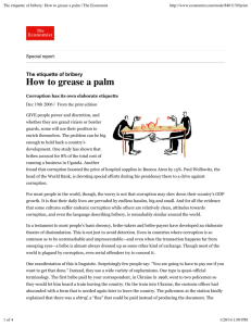 How to grease a palm | The Economist